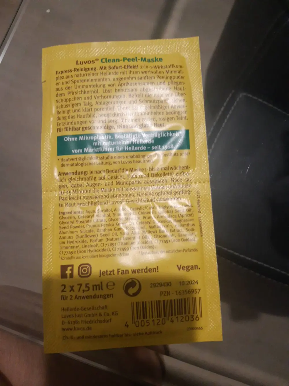 LUVOS HEILERDE - Clean-Peel-Maske