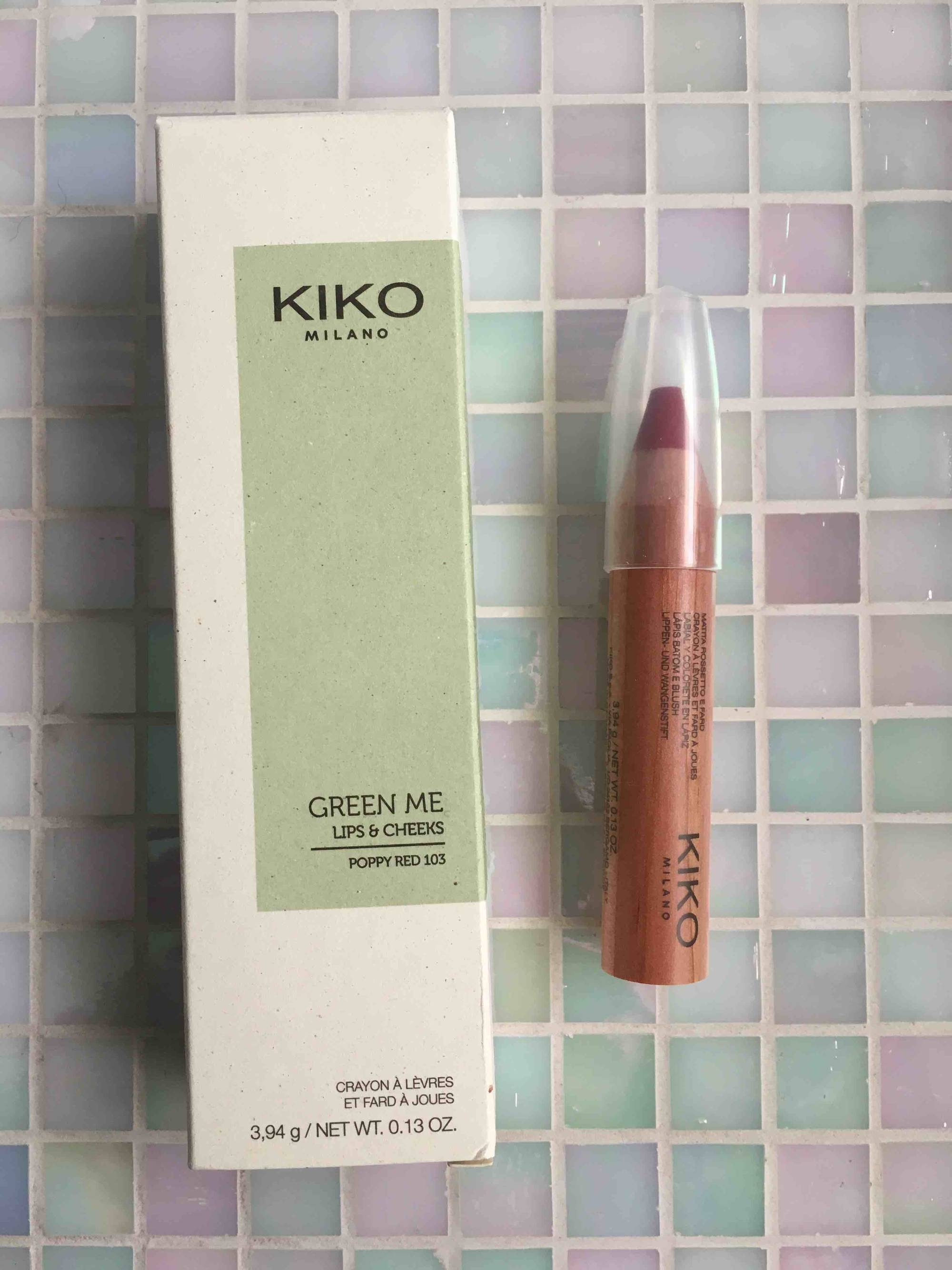 KIKO - Green me - Crayon à lèvres et fard à joues