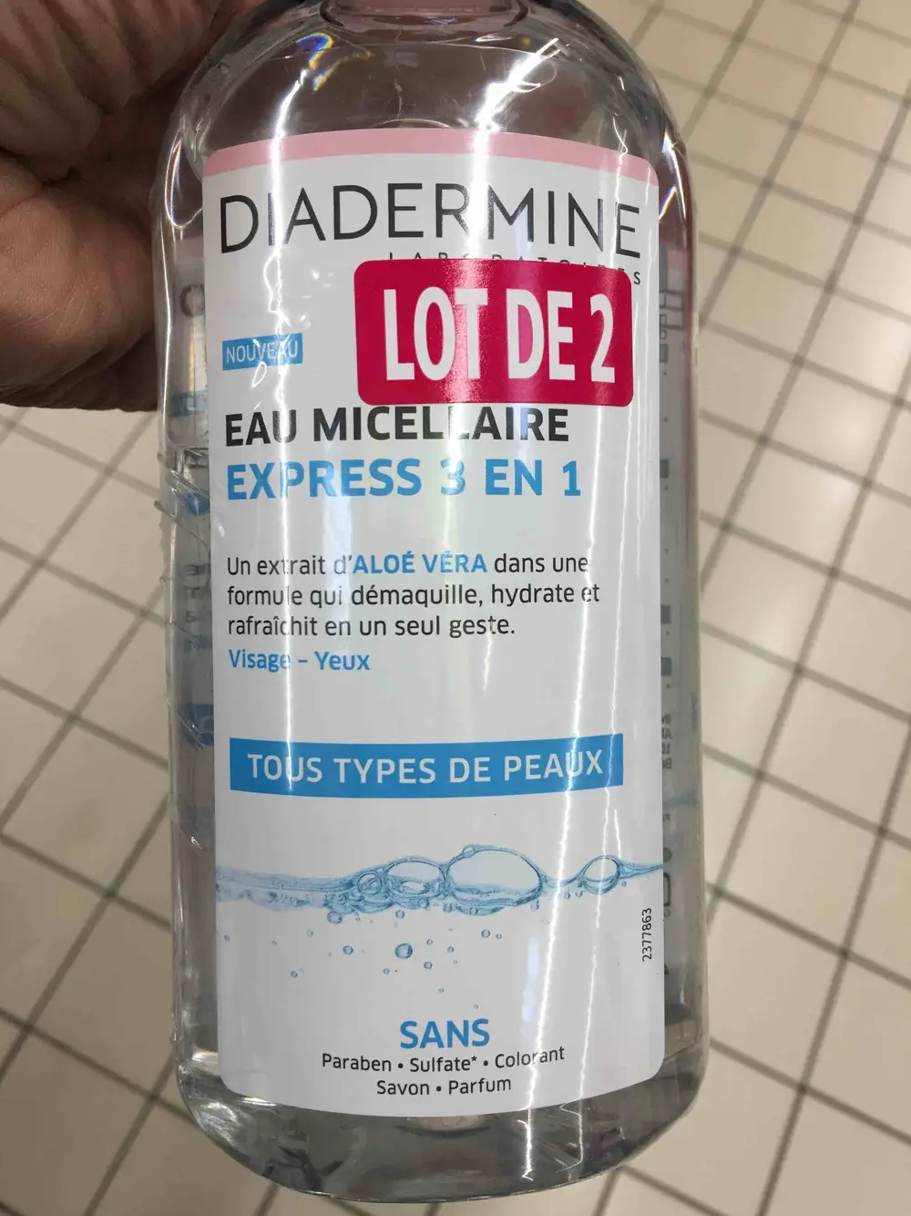 DIADERMINE - Eau micellaire express 3 en 1