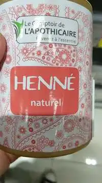LE COMPTOIR DE L'APOTHICAIRE - Henné naturel