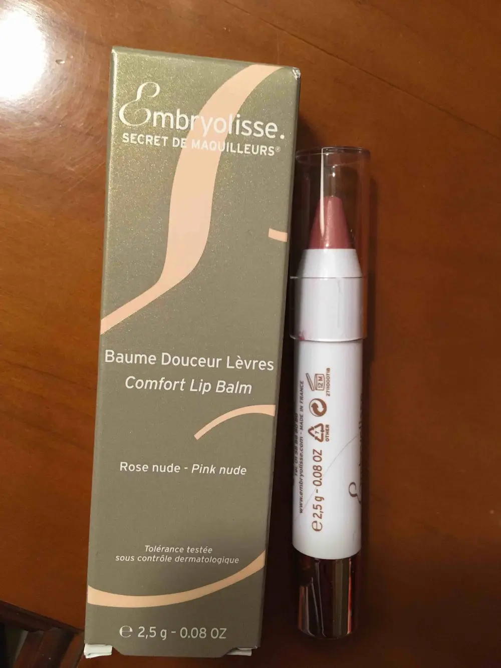 EMBRYOLISSE - Baume douceur lèvres rose nude 