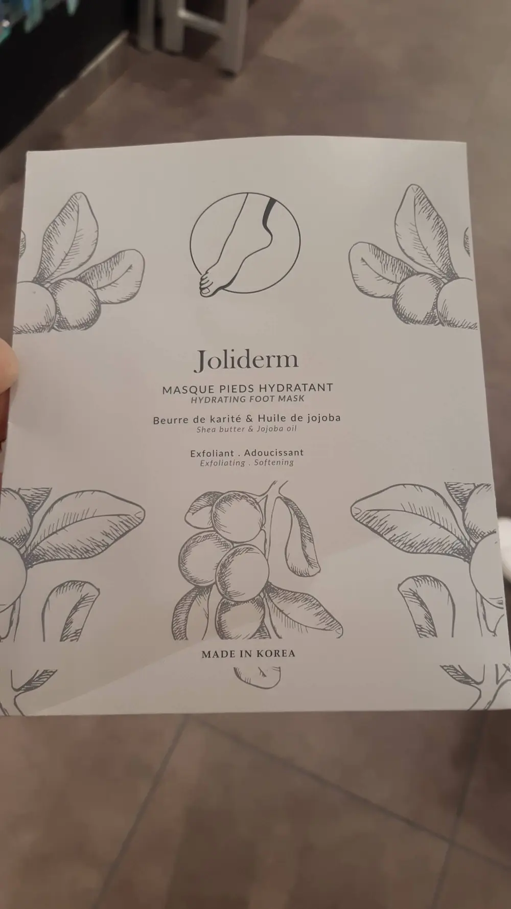JOLIDERM - Masque pieds hydratant