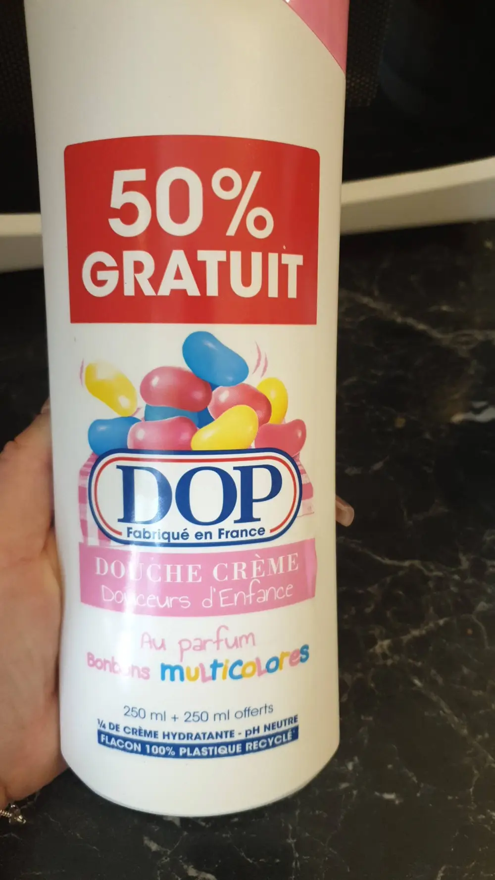 DOP - Douche crème Douceurs d'enfance au parfum bonbons multicolores