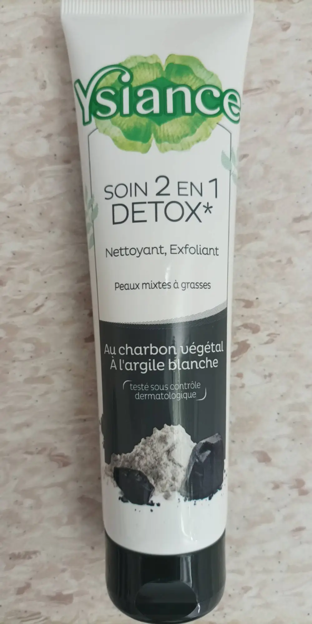 YSIANCE - Soin 2en1 detox au charbon végétal à l'argile blanche