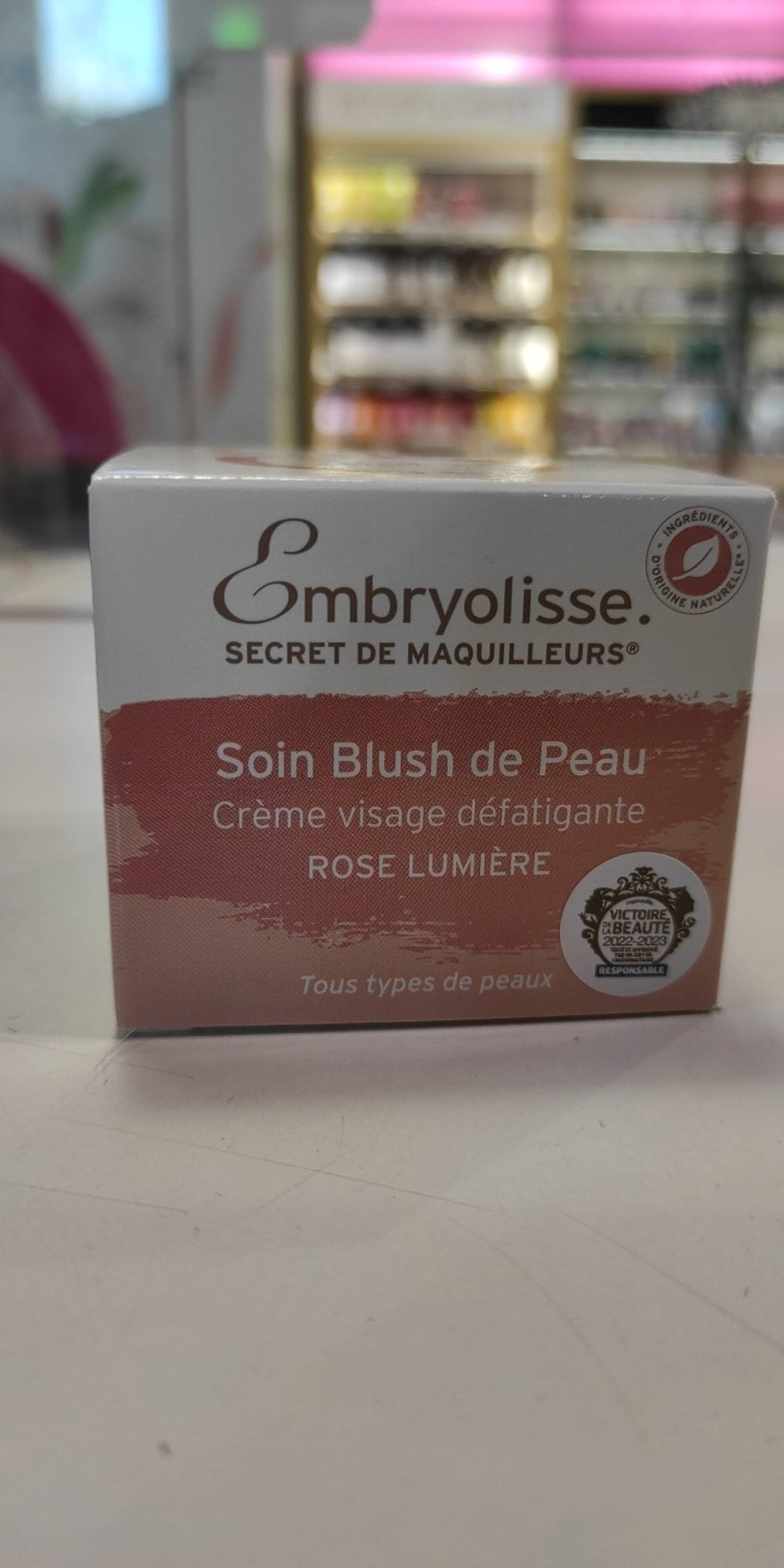 EMBRYOLISSE - Soins blush de peau - Crème visage défatigante rose lumière