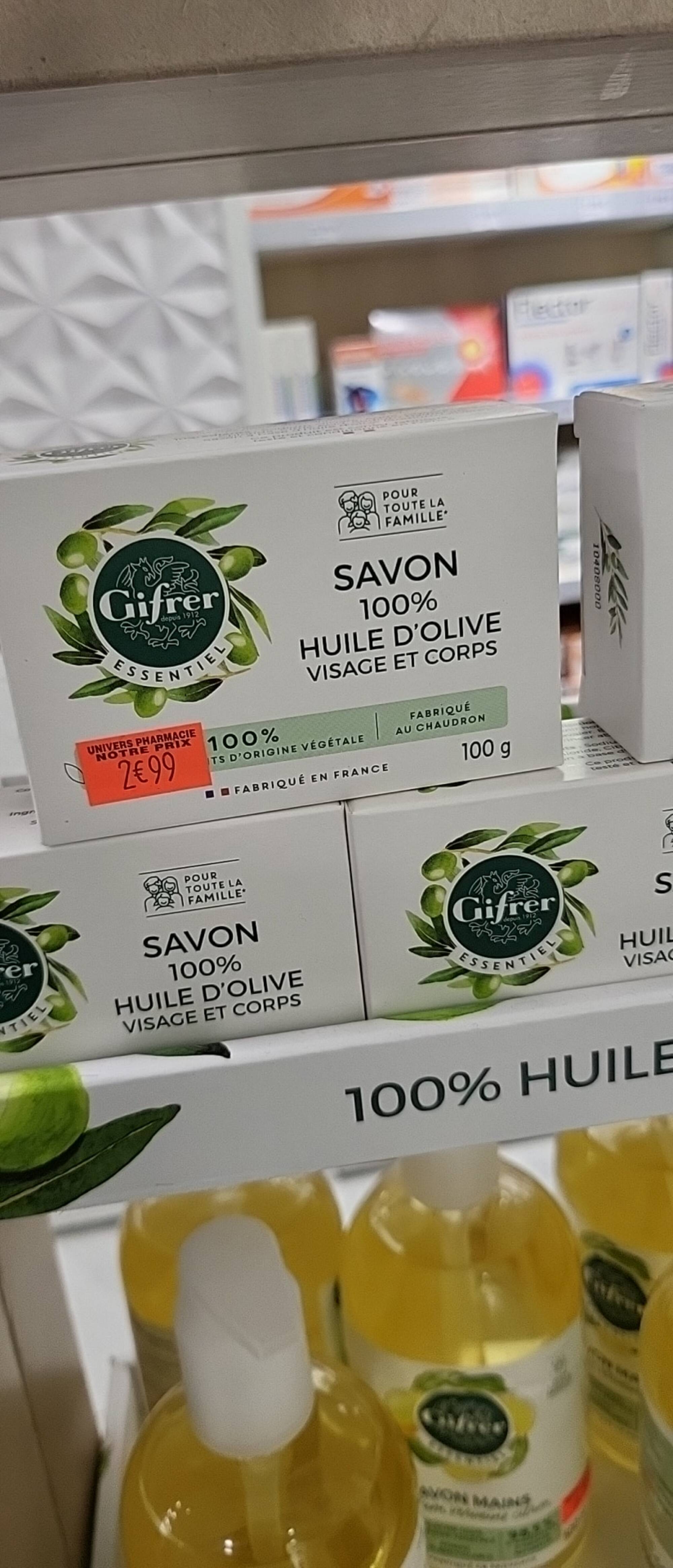 GIFRER - Savon 100% huile d'olive visage et corps