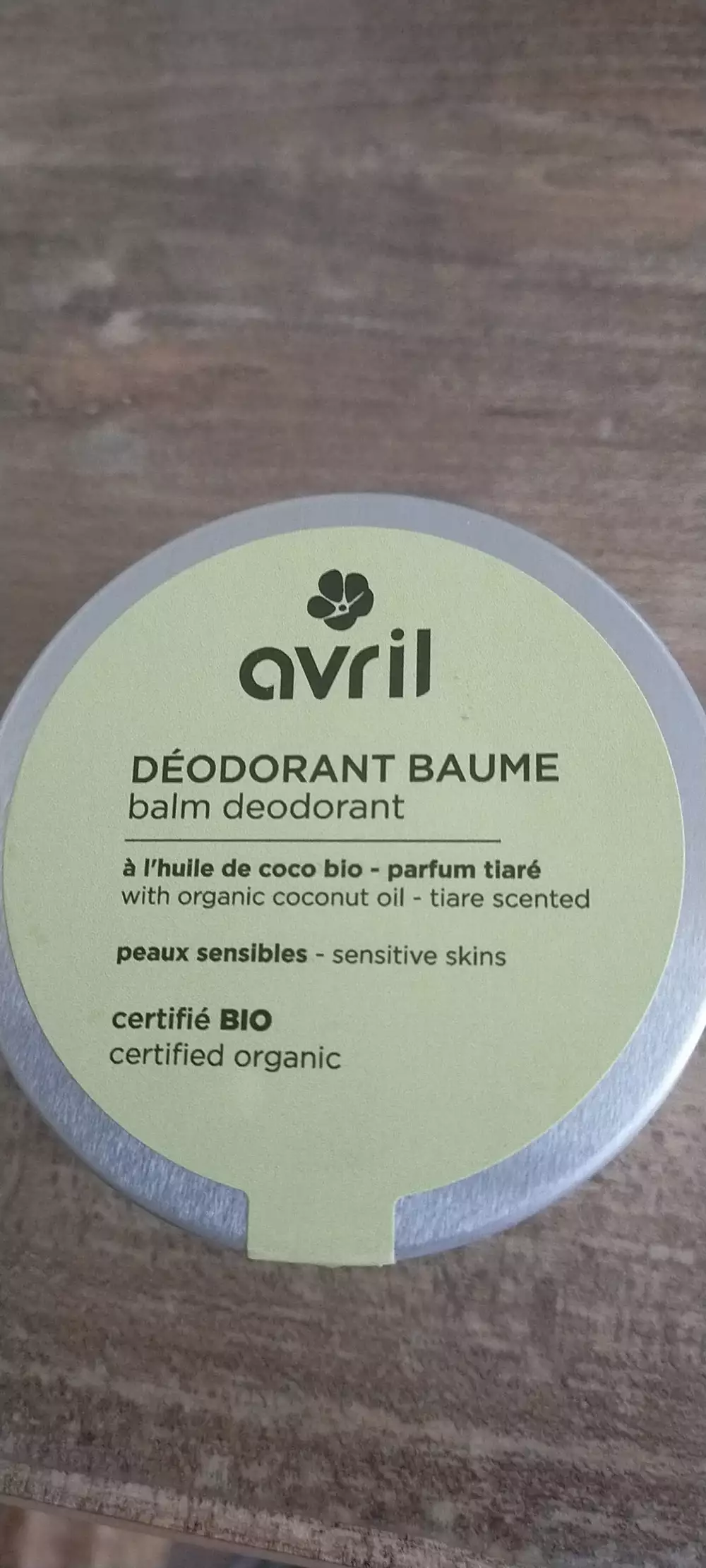 AVRIL - Déodorant baume à l'huile de coco bio