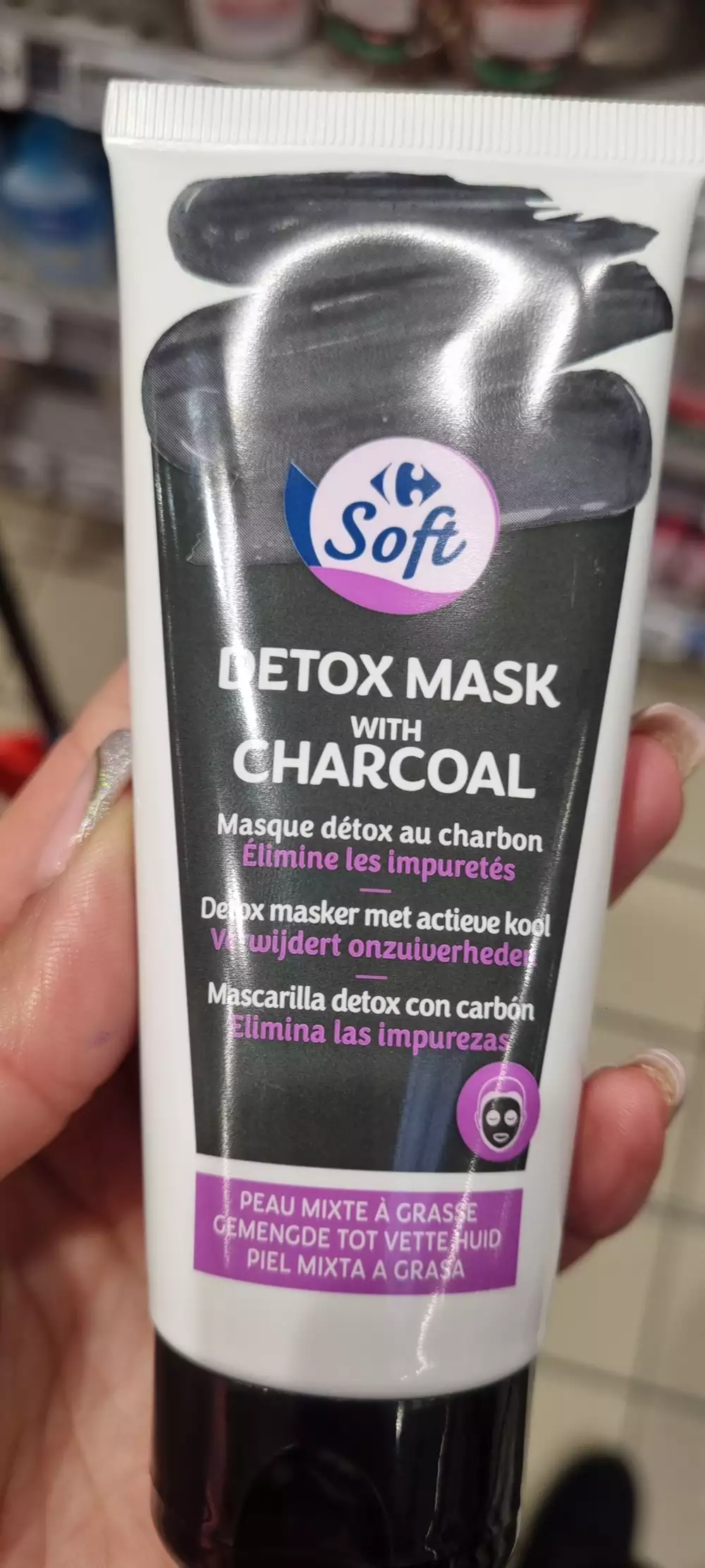 CARREFOUR - Soft - Masque au charbon 