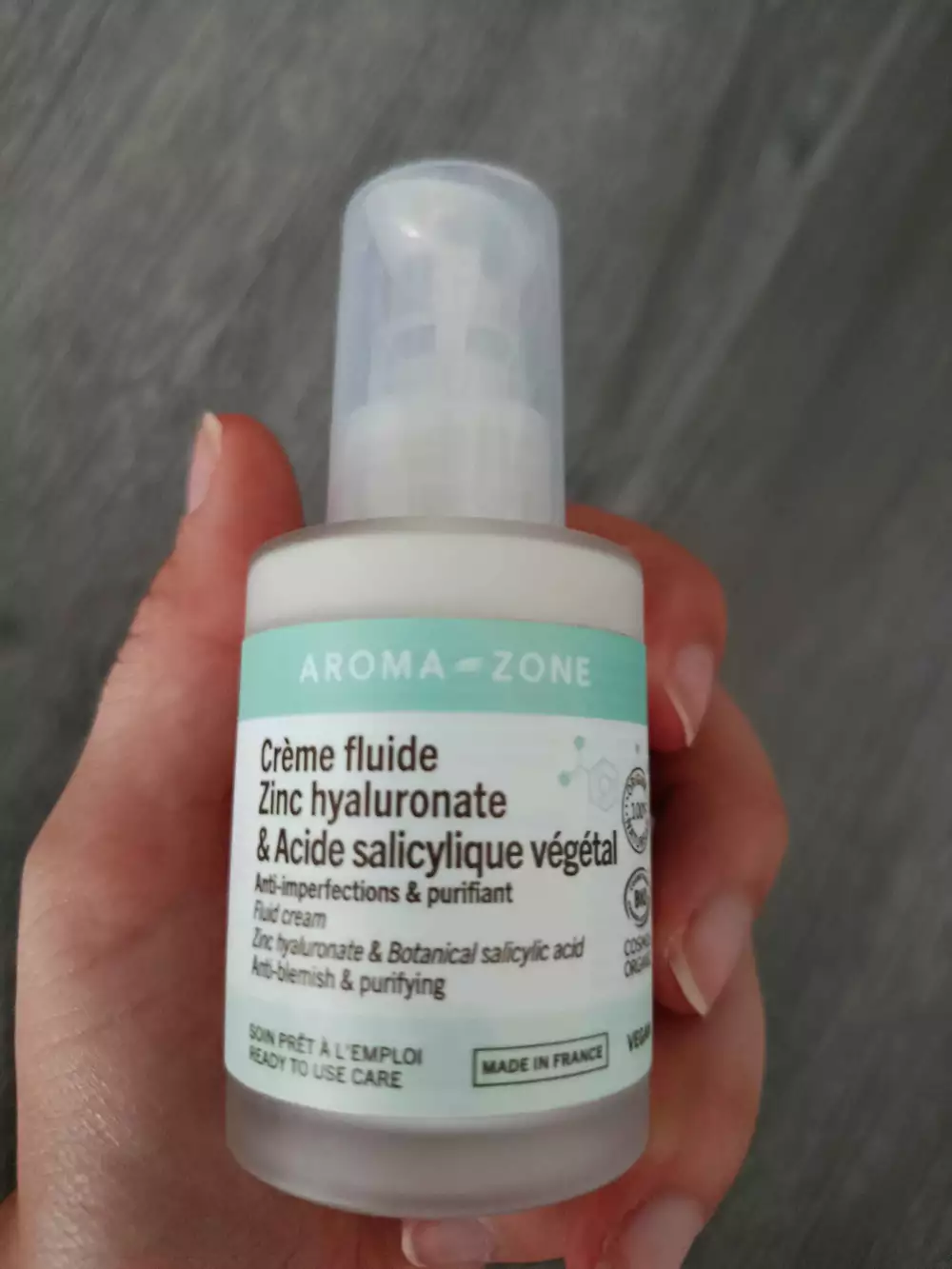 AROMA-ZONE - Crème fluide zinc hyaluronate & acide salicylique végétal