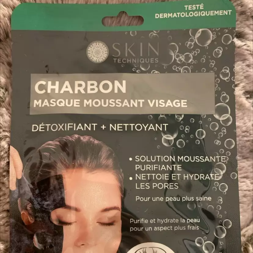 SKIN TECHNIQUES - Charbon - Masque moussant visage 