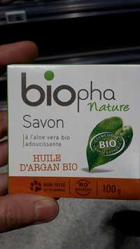 BIOPHA NATURE - Huile d'argan bio - Savon à l'aloe vera 