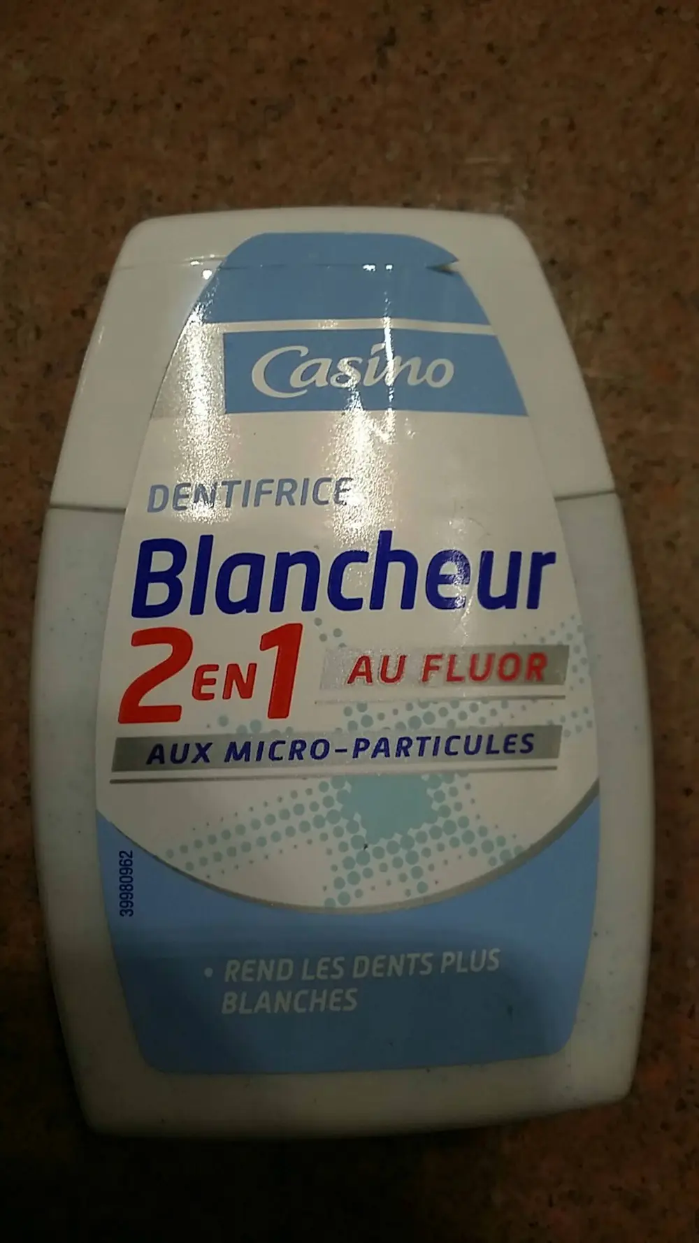 CASINO - Dentifrice blancheur 2 en 1