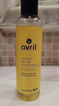 AVRIL - L'huile sèche corporelle à l'huile d'argan bio