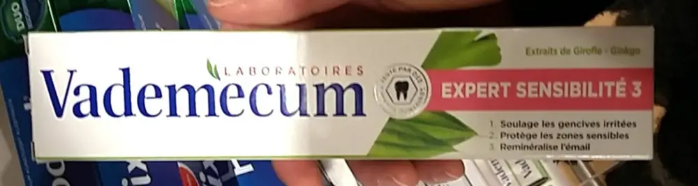 VADEMECUM - Expert sensibilité 3 - Dentifrice à l'extrait de girofle