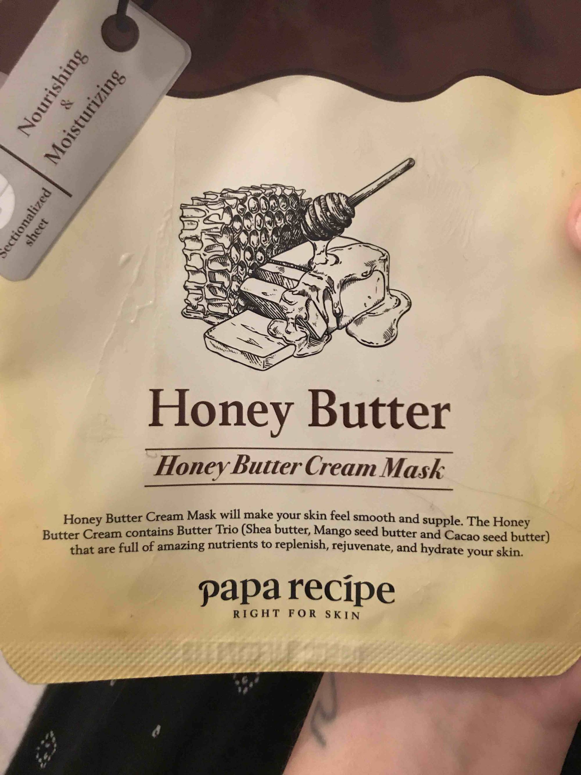 PAPA RECIPE - Honey butter - Cream mask