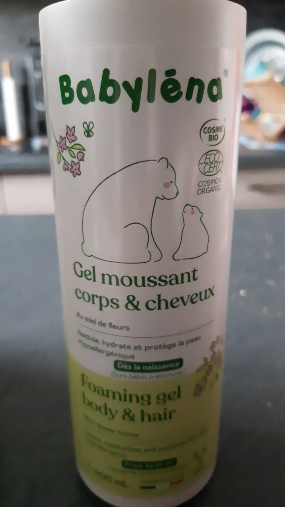BABYLÉNA - Gel moussant corps & cheveux au miel de fleurs
