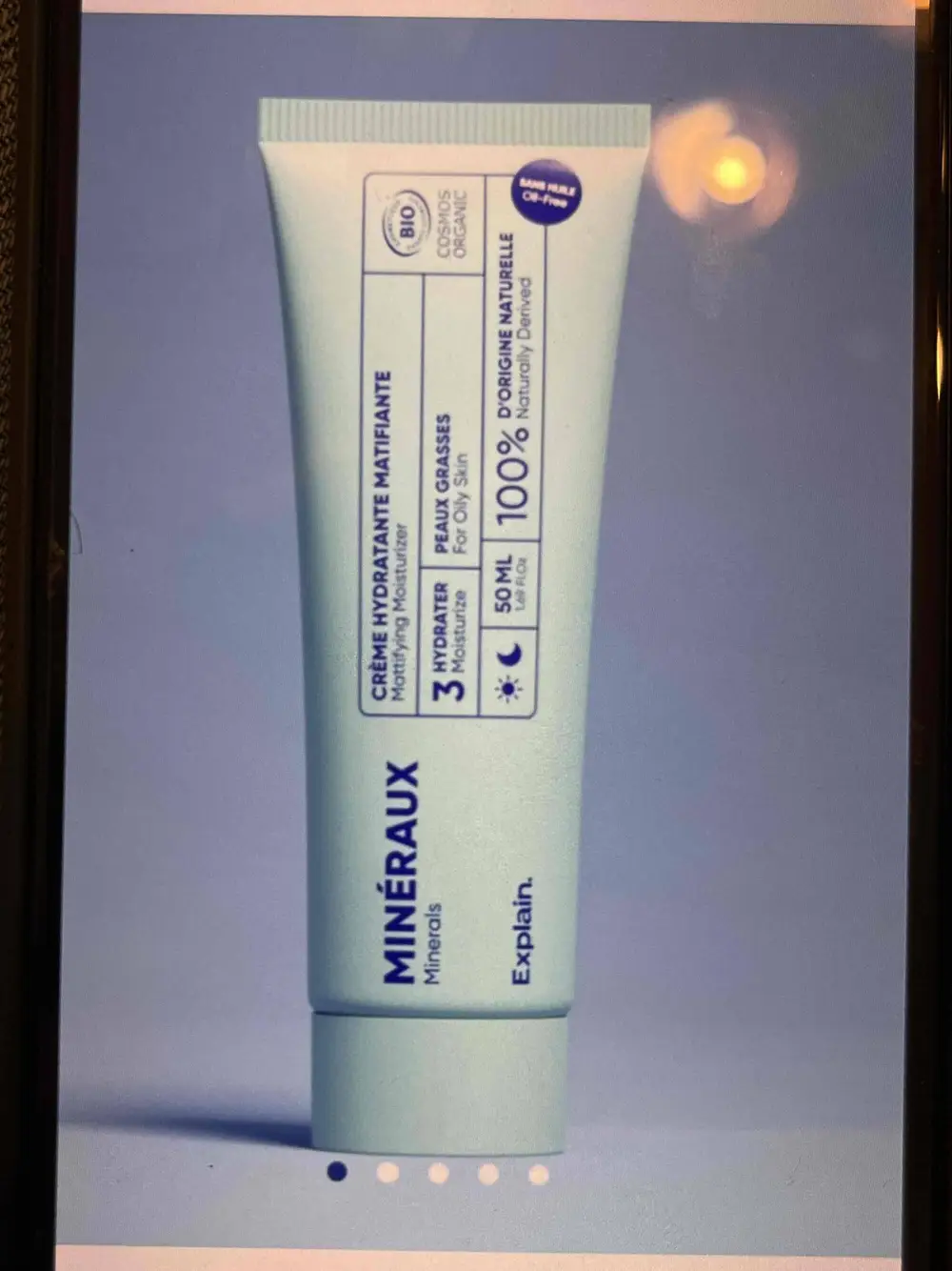 EXPLAIN - Minéraux - Crème hydratante matifiante