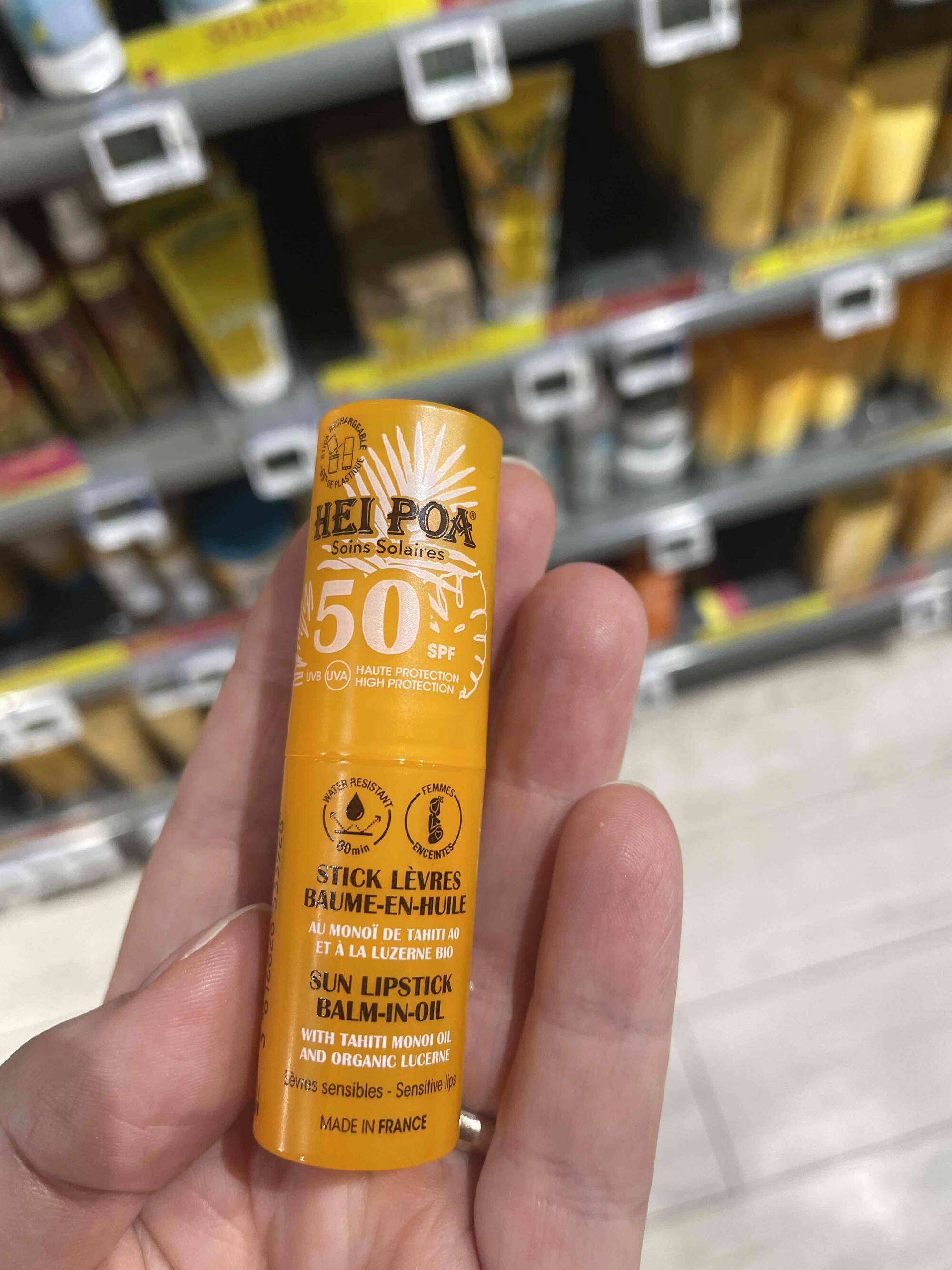 HEI POA - Soins solaires - Stick lèvres baume-en-huile SPF 50