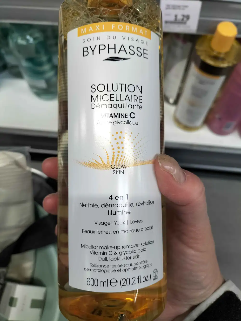 BYPHASSE - Vitamine C - Solution micellaire démaquillante 4 en 1