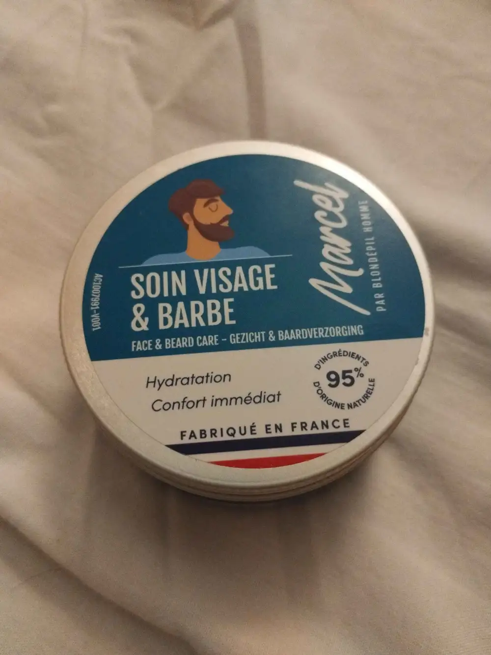 MARCEL PAR BLONDEPIL HOMME - Soin visage et barbe hydratation confort immédiat