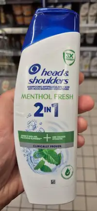 HEAD & SHOULDERS - Shampooing antipelliculaire + soin 2en1 menthol fresh