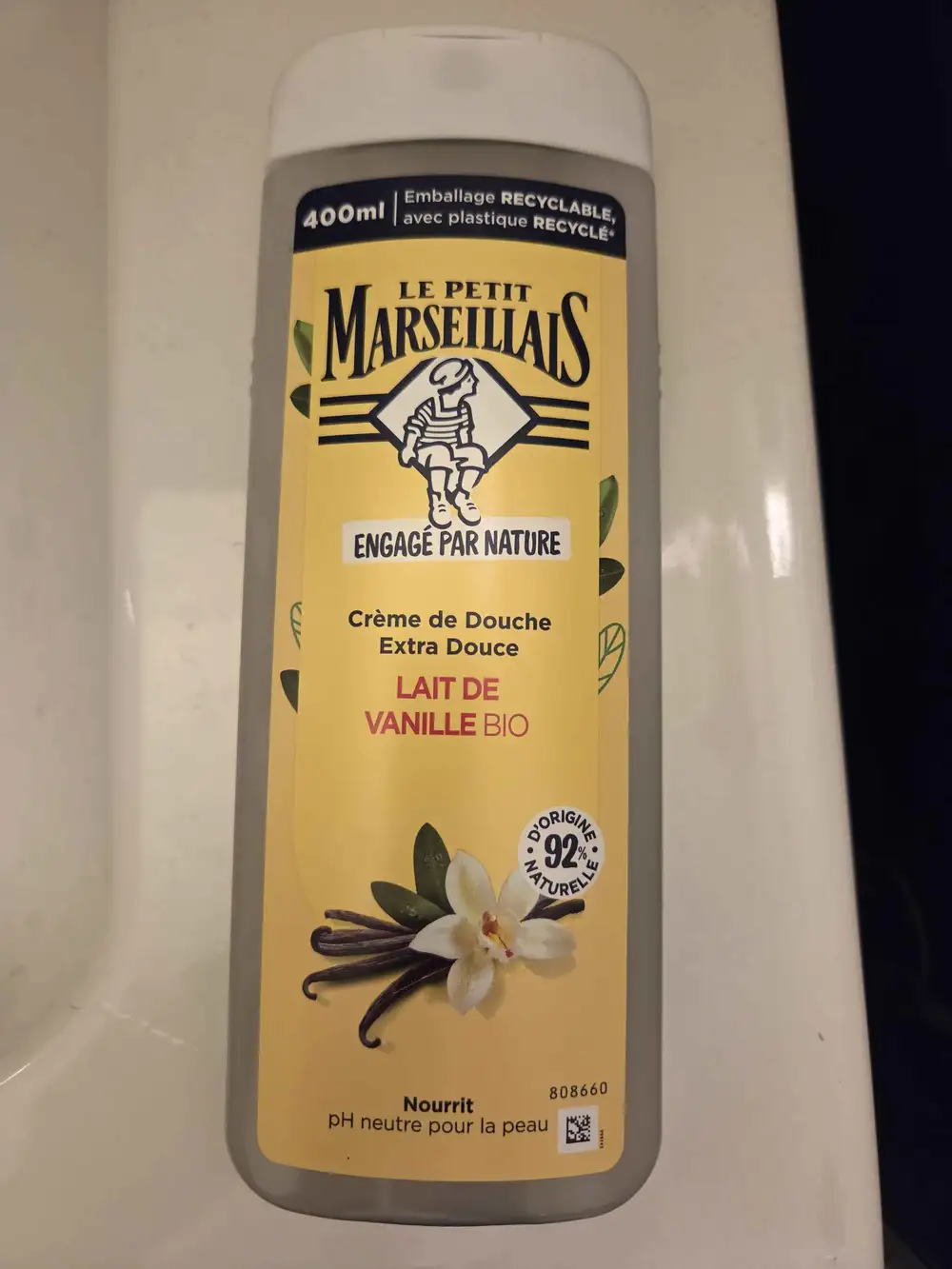 LE PETIT MARSEILLAIS - Lait de vanille bio - Crème de douche extra douce