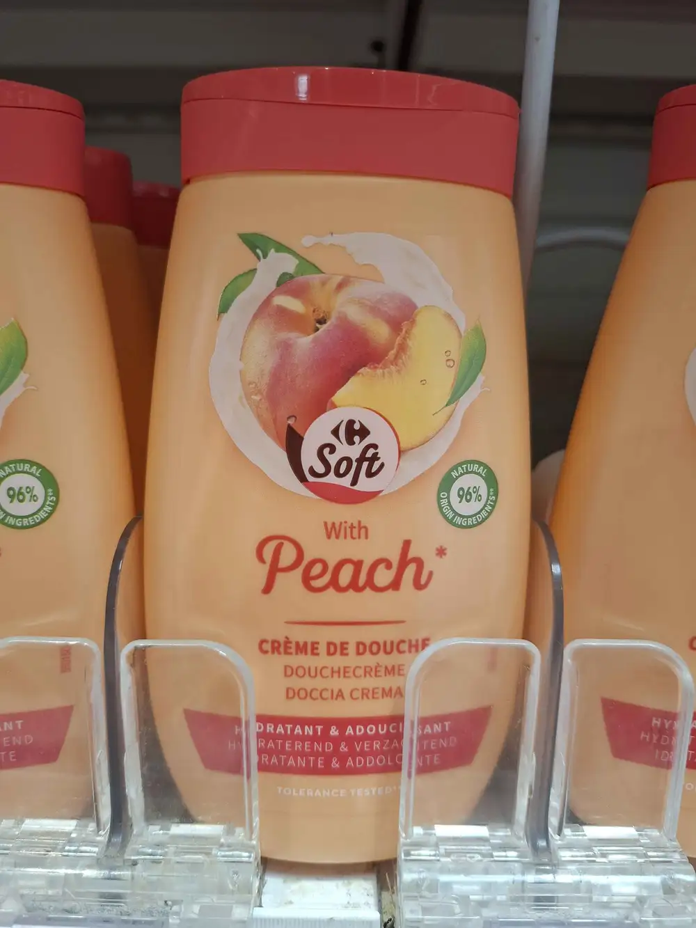 CARREFOUR - Soft peach - Crème de douche