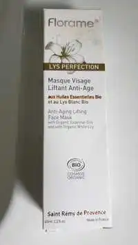 FLORAME - Masque visage liftant anti-age bio