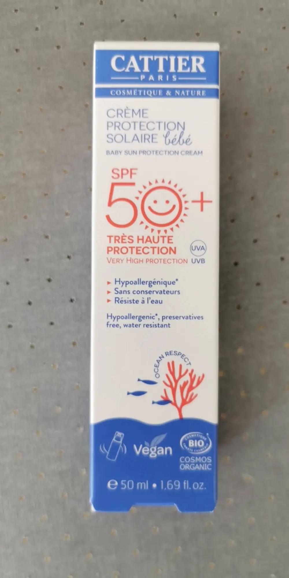 CATTIER - Crème protection solaire bébé SPF 50+