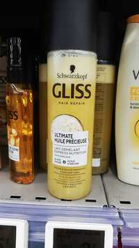 SCHWARZKOPF - Gliss Ultimate huile précieuse - Lait démêlant express nutrition