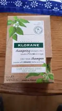 KLORANE - Shampooing masque 2 en 1 ortie bio et argile