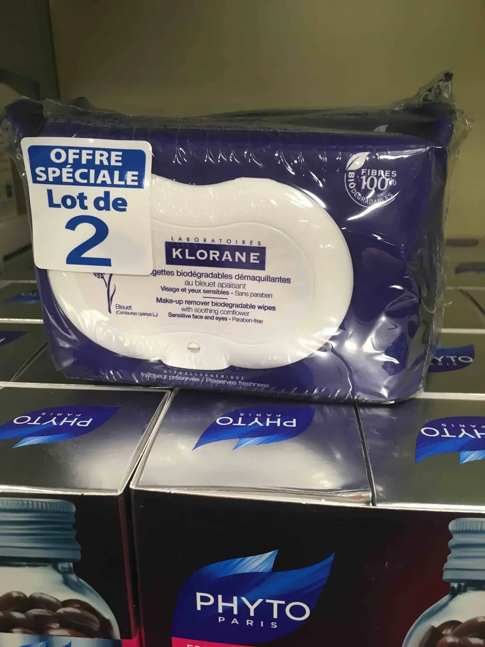 PHYTO - Klorane - Lingettes démaquillantes bleuet