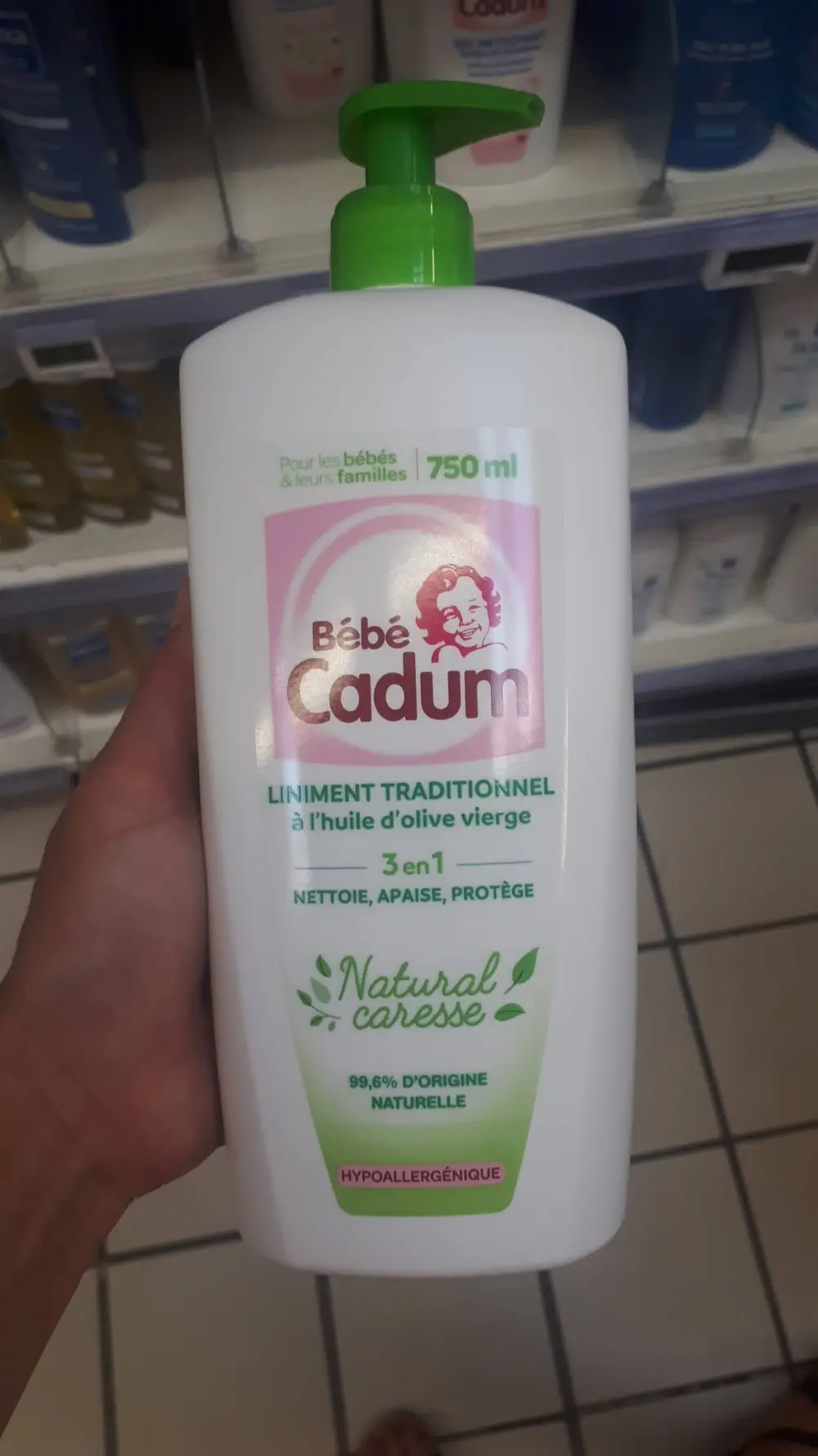 CADUM - Bébé natural caresse - Liniment traditionnel 3 en 1