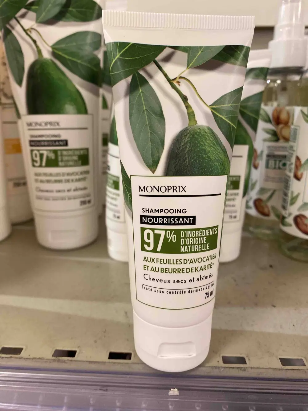 MONOPRIX - Shampooing nourrissant au feuille d'Avocatier et au Beurre de karité