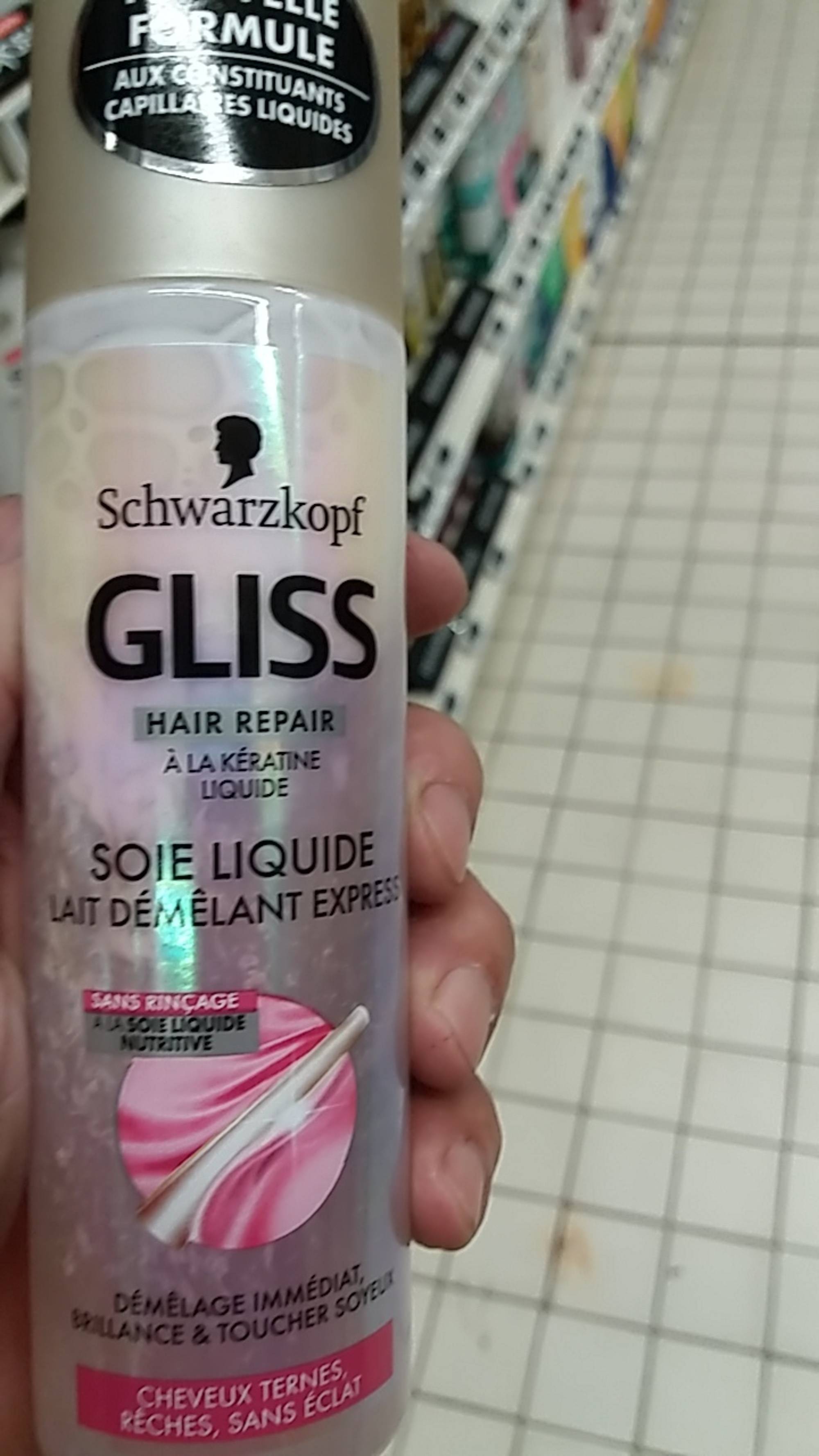 SCHWARZKOPF - Gliss hair repair soie liquide lait démêlant express