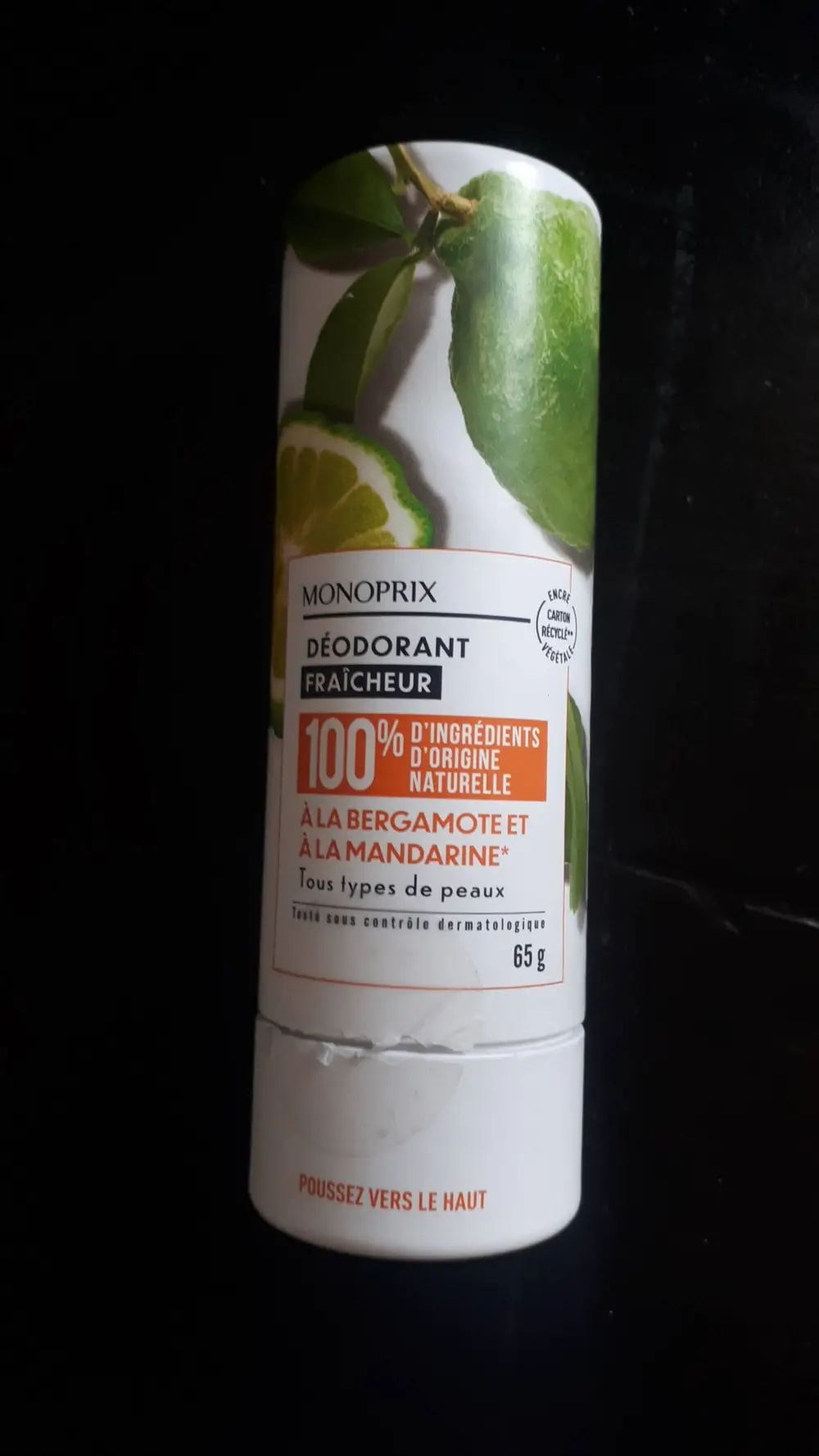 MONOPRIX - Déodorant fraîcheur à la Bergamotte et à la Mandarine