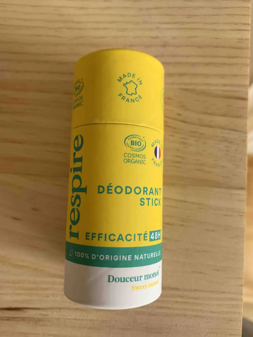 RESPIRE - Douceur monoï - Déodorant stick 48h