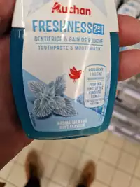 AUCHAN - Arôme menthe - Dentifrice & bain de bouche