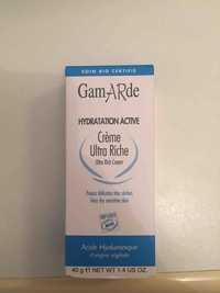 GAMARDE - Hydratation active - Crème ultra riche bio