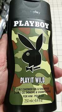 PLAYBOY - Play it wild 2 en 1 Gel douche & shampooing pour lui