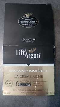LÉA NATURE - Lift'Argan - Divinissime immortelle - La crème riche - 6 actions anti-âge