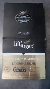 LÉA NATURE - Lift'Argan - Divinissime immortelle - La crème riche - 6 actions anti-âge