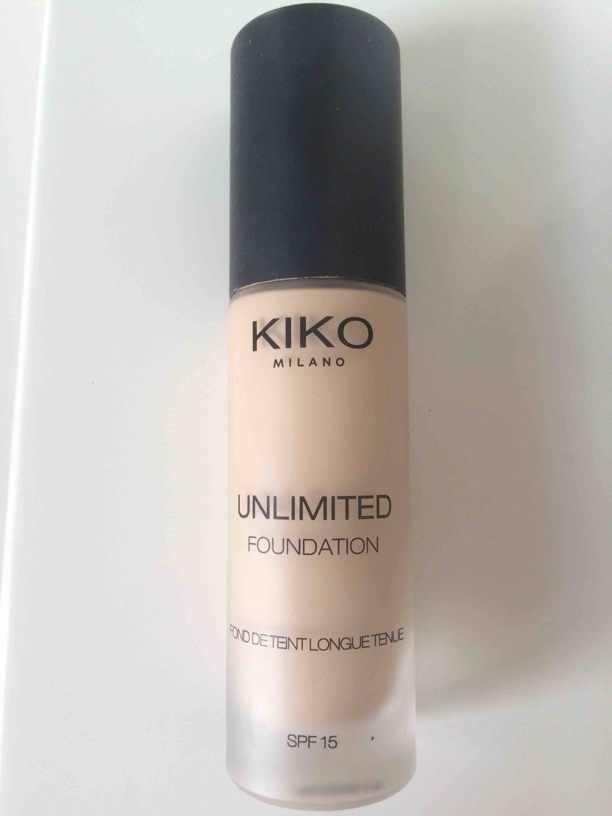KIKO - Unlimited foundation - Fond de teint longue tenue SPF15