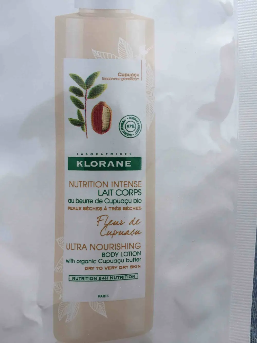 KLORANE - Nutrition intense - Lait corps au beurre de cupuaçu bio