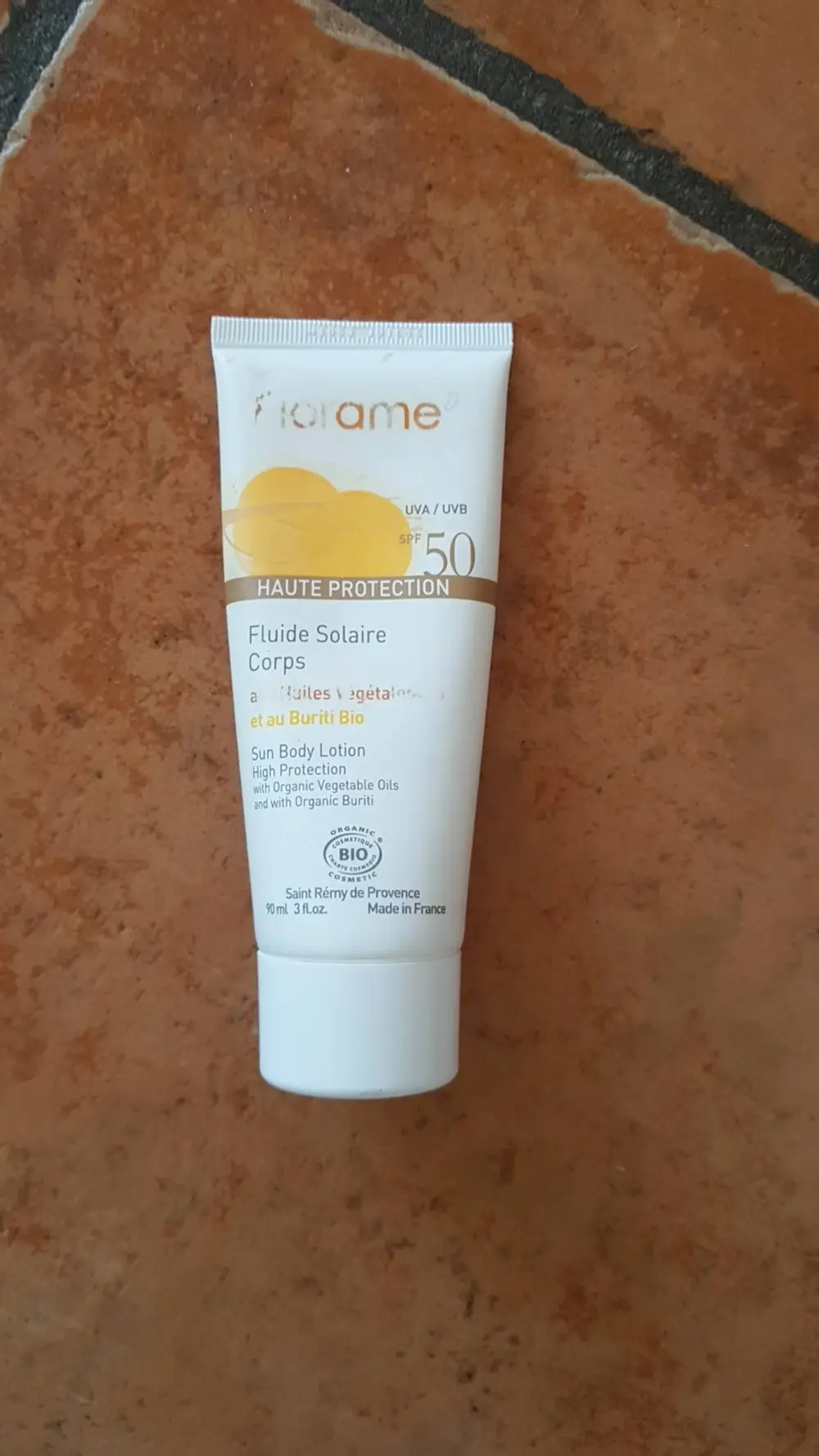 FLORAME - Fluide solaire corps haute protection bio SPF 50