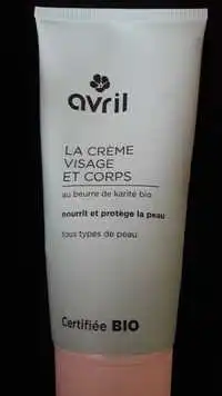 AVRIL - La crème visage et corps bio