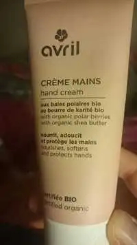 AVRIL - Crème mains