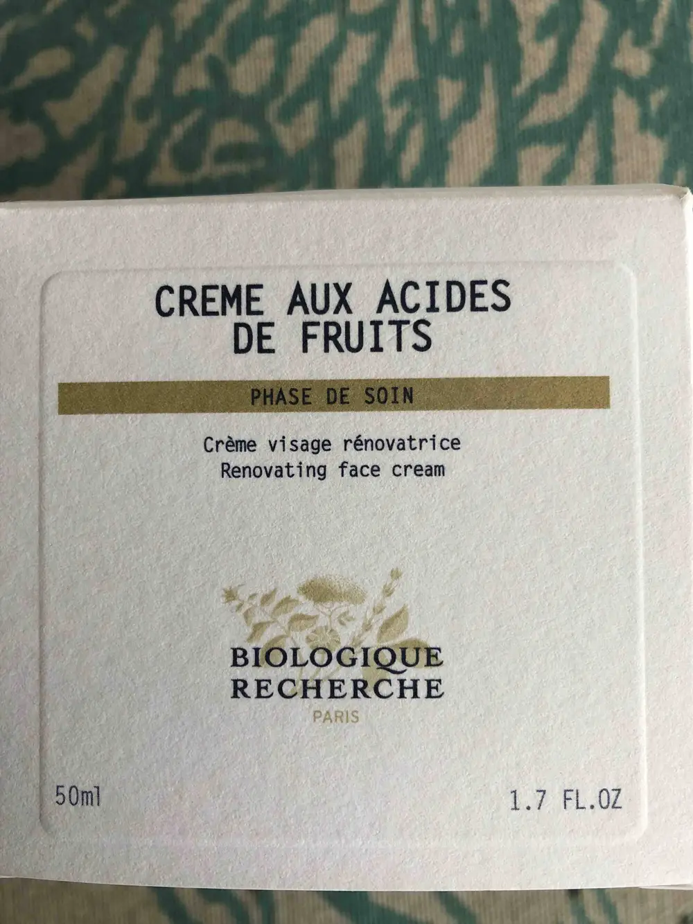 BIOLOGIQUE RECHERCHE - Crème aux acides de fruits - Crème visage rénovatrice