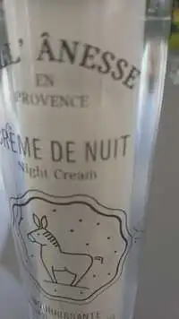 BELL'ÂNESSE EN PROVENCE - Crème de nuit nourrissante au lait d'ânesse bio