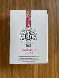 ROGER & GALLET - Gingembre rouge - Eau parfumée bienfaisante